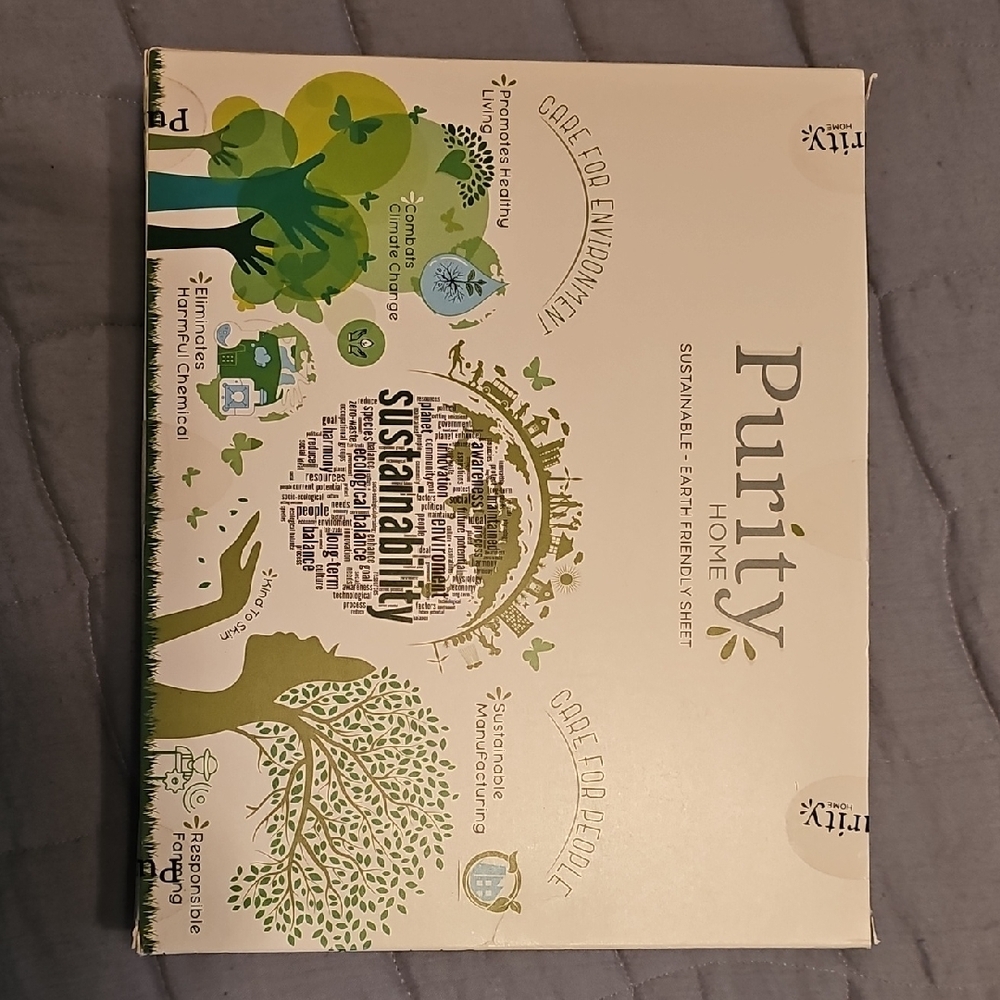 Purity Home Eco-Friendly King Size White Sheet Set - NEW